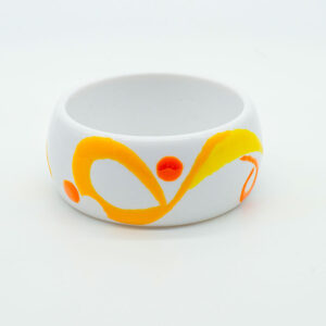 Bracciale Grande Fiori Arancio
